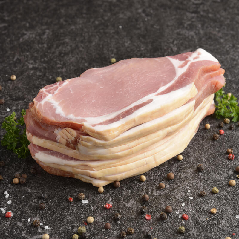 Oak Smoked Dry-Cured Shortback Bacon